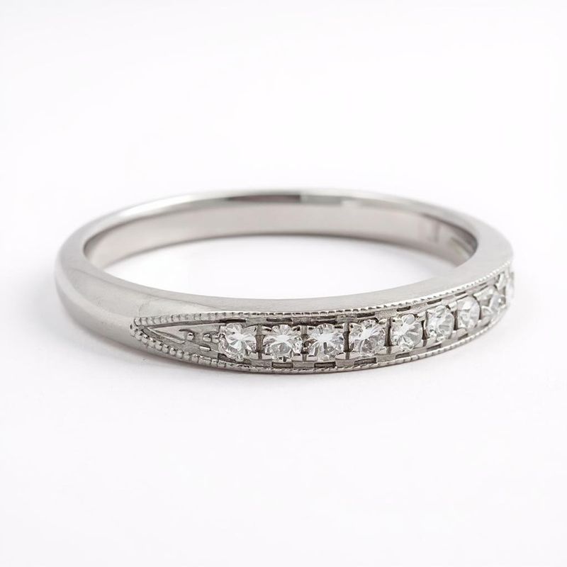 18ct White Gold Pave set Diamond Ring