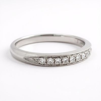 18ct White Gold Pave set Diamond Ring