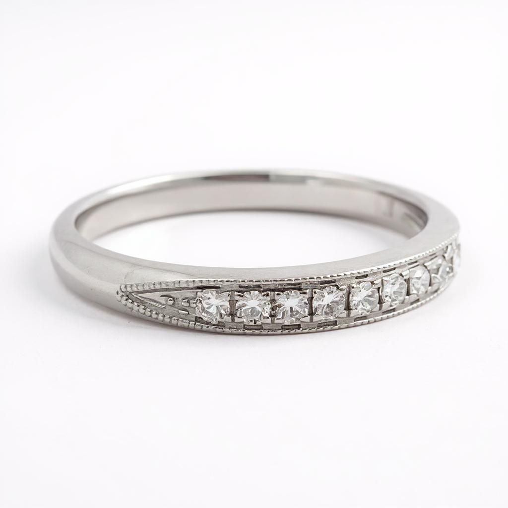 18ct White Gold Pave set Diamond Ring