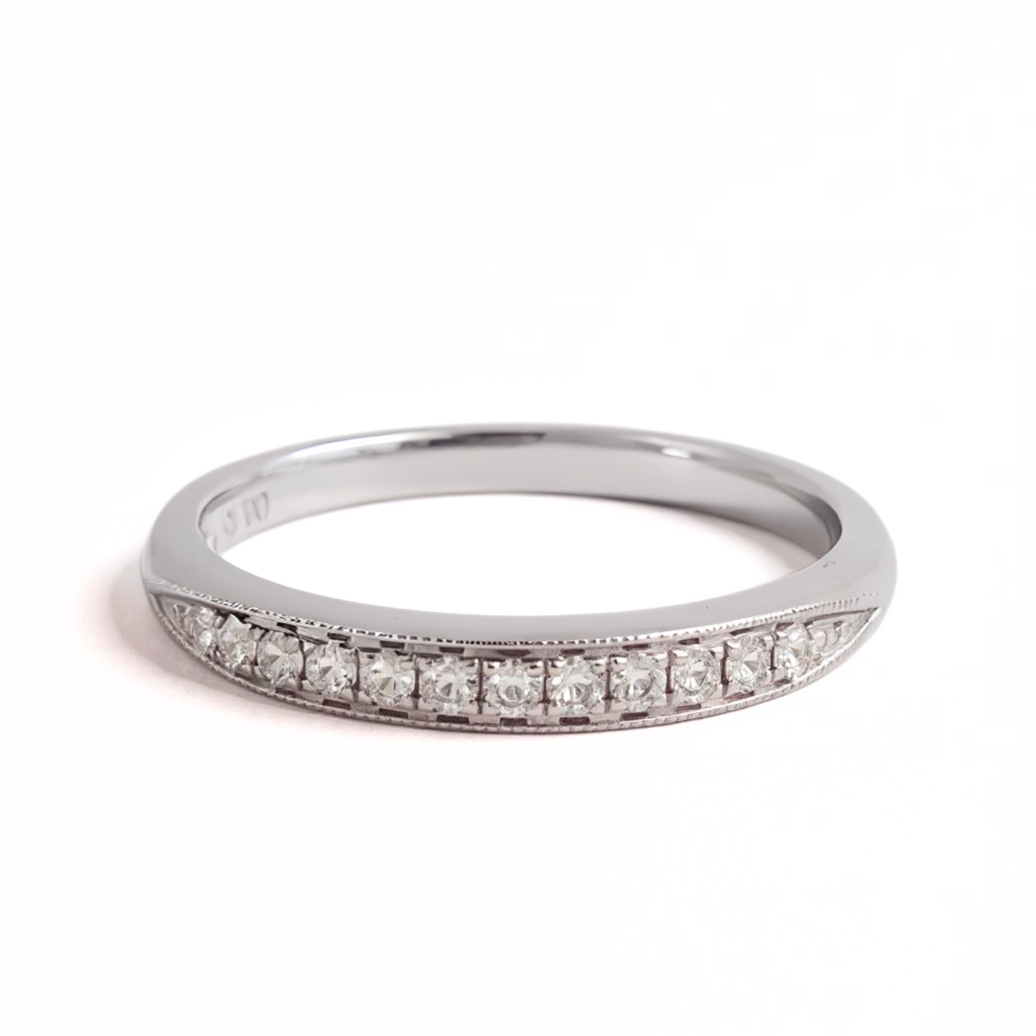 18ct White Gold Pave set Diamond Ring