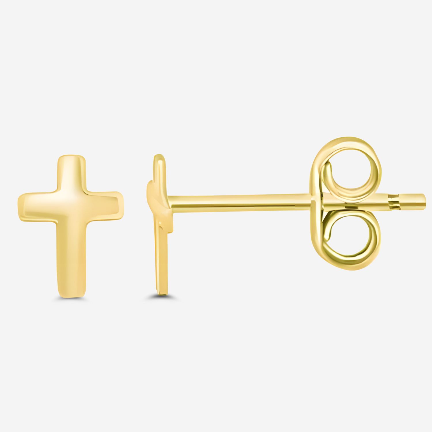9ct Gold Petite CROSS Earrings