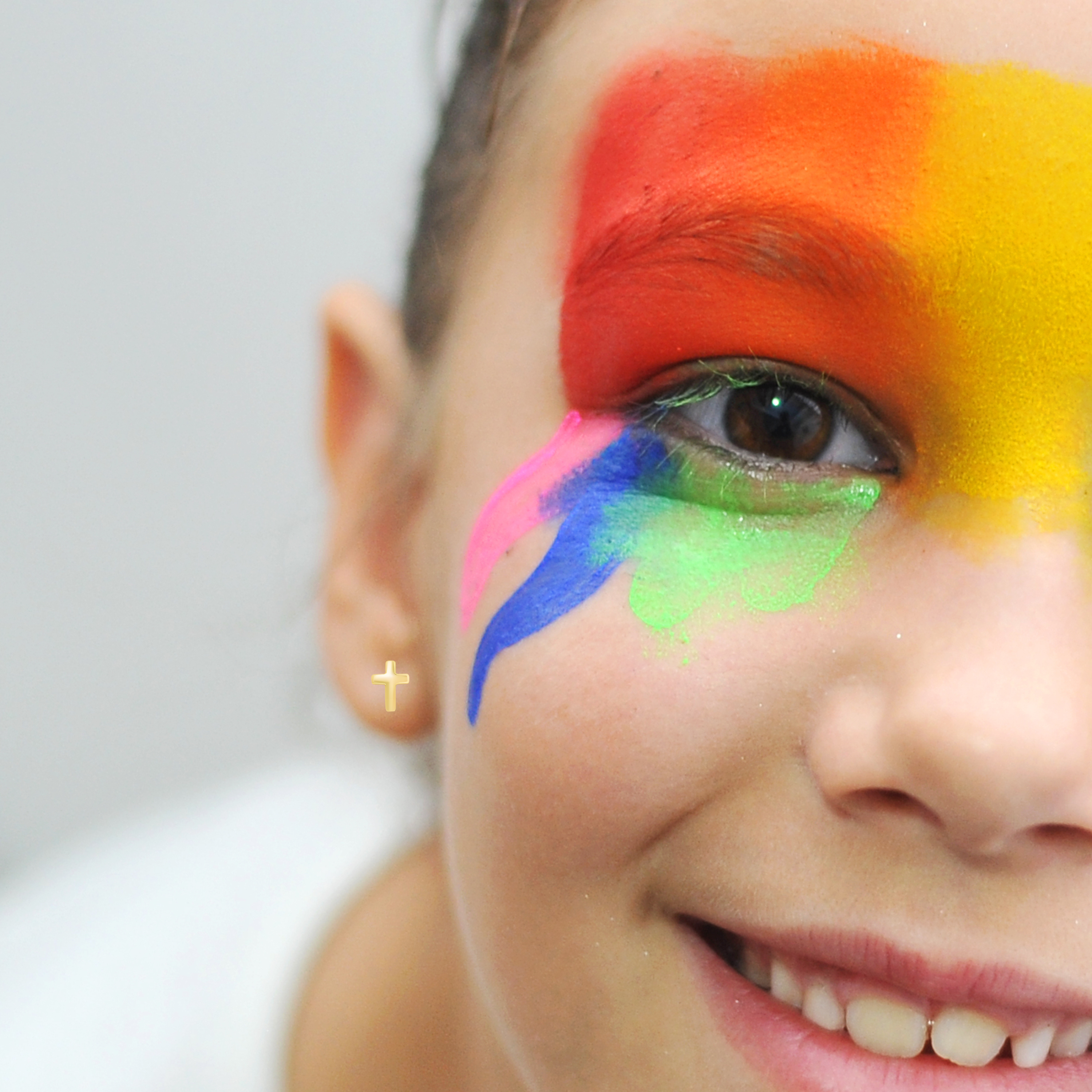 9ct Gold Petite CROSS Earrings