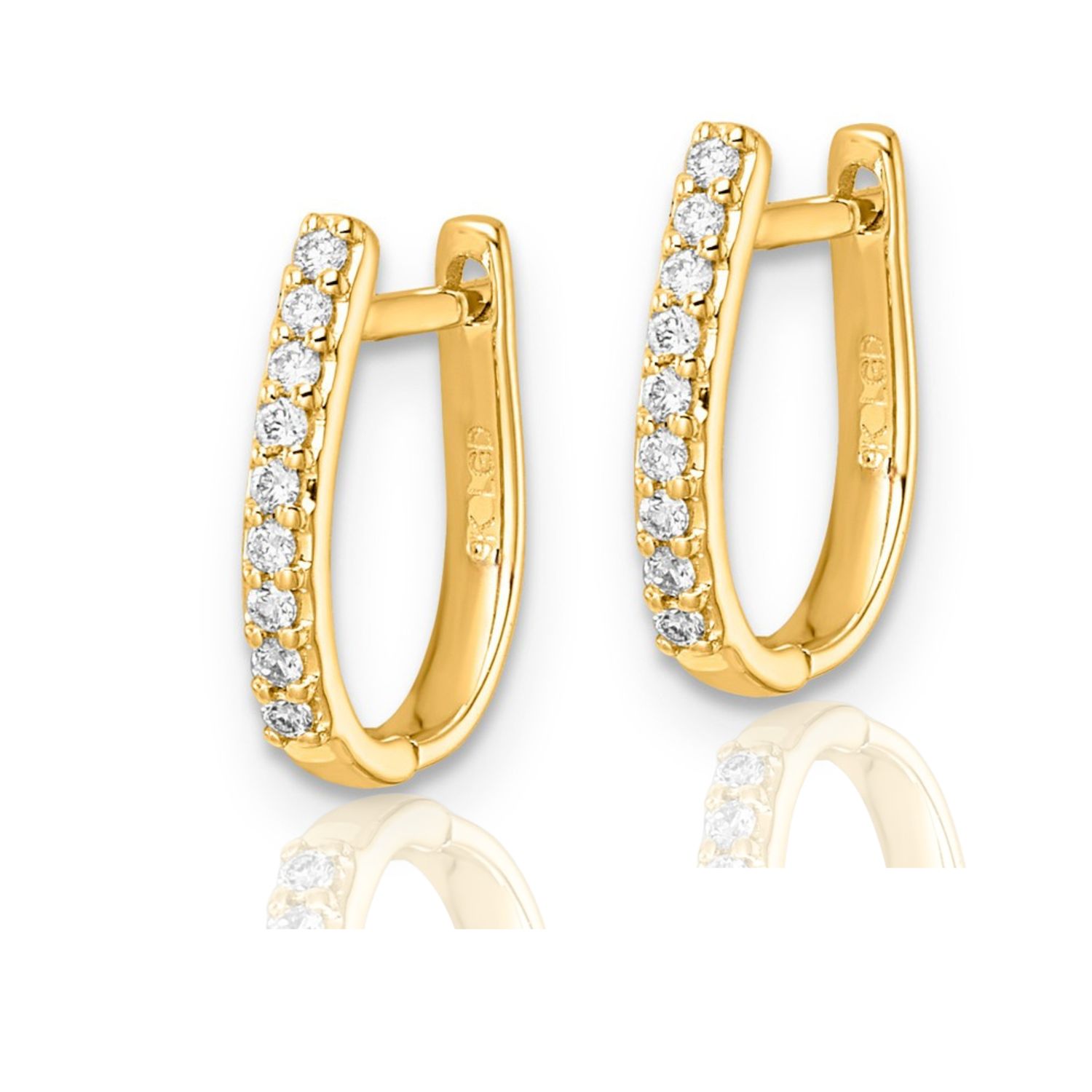 9ct Gold LGD Huggie Earrings-Small