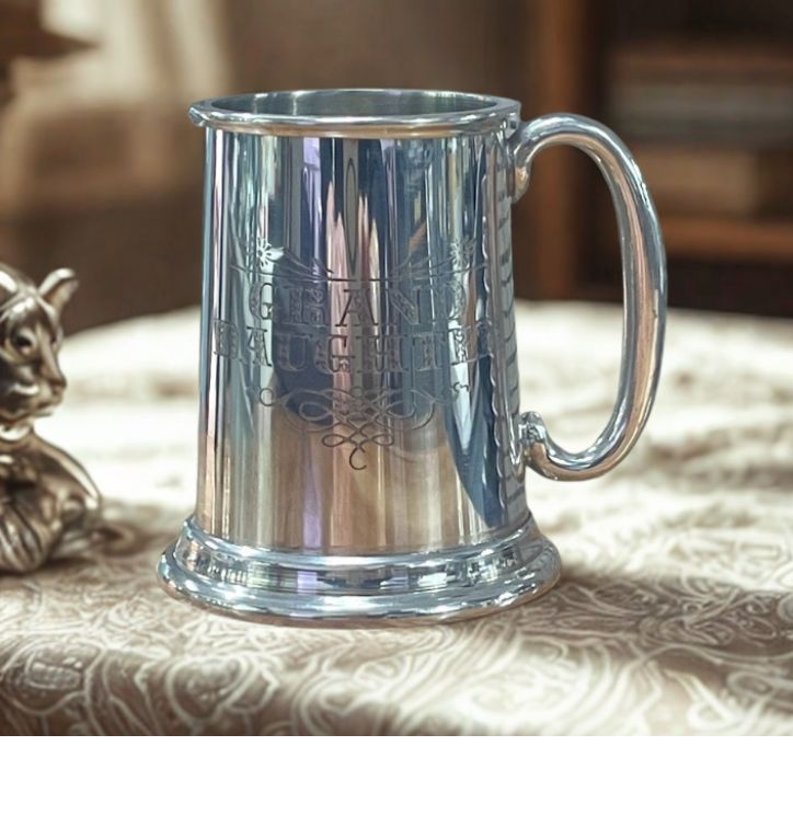 Childs Polished Pewter  "Grand Daughter" Mug