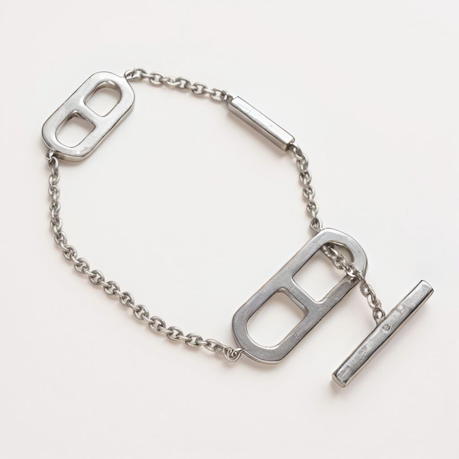 Sterling Silver Anchor Link Bracelet