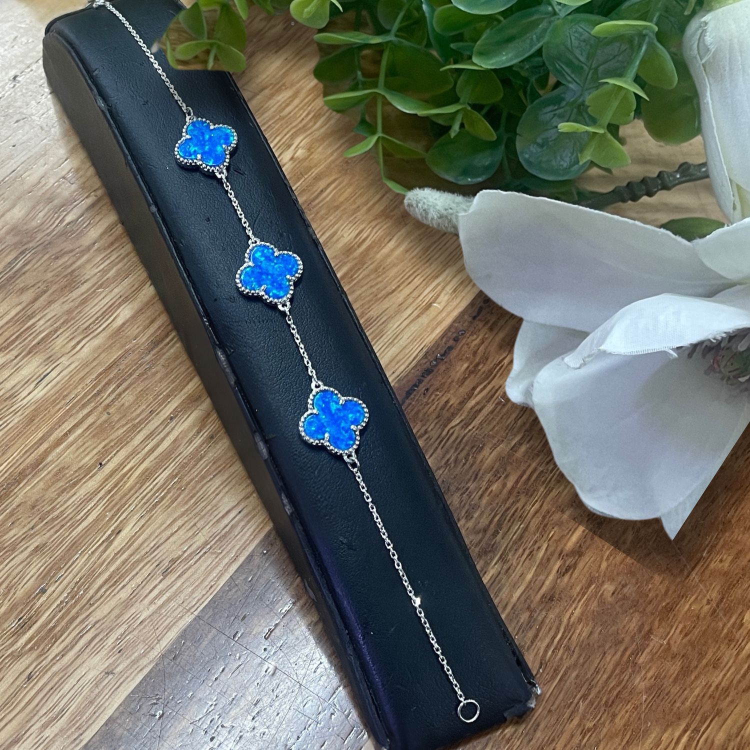 Sterling Silver Opal Bracelet