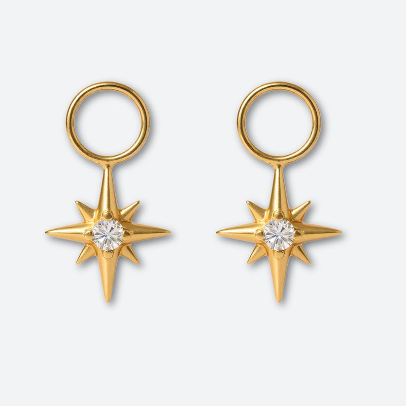 9Y Diamond Star Earring Charms