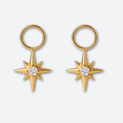 9Y Diamond Star Earring Charms