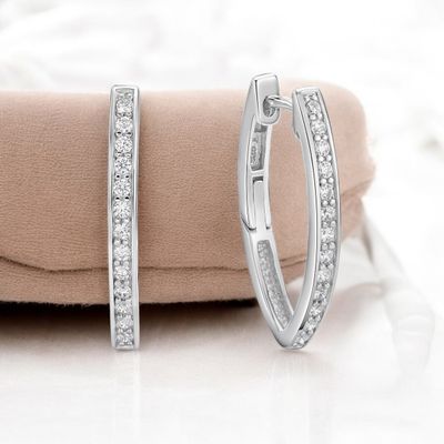 Huggie Marquise Shape CZ