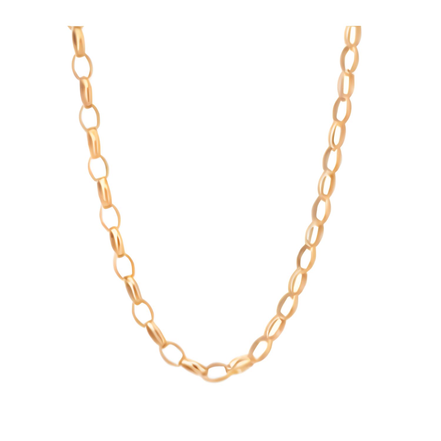 9ct Yellow Gold Oval Belcher Chain-BO2