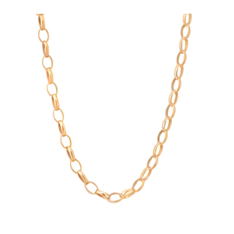 9ct Yellow Gold Oval Belcher Chain-BO2