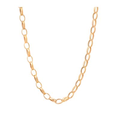9ct Yellow Gold Oval Belcher Chain-BO2