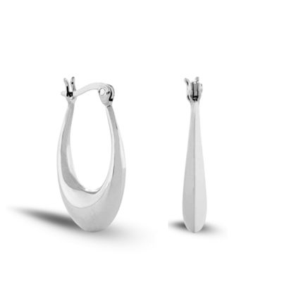 Sterling Silver Tapered U Shape Hoops
