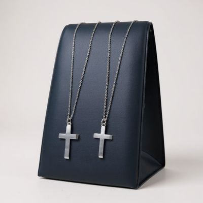 Sterling Silver Plain Cross & Chain