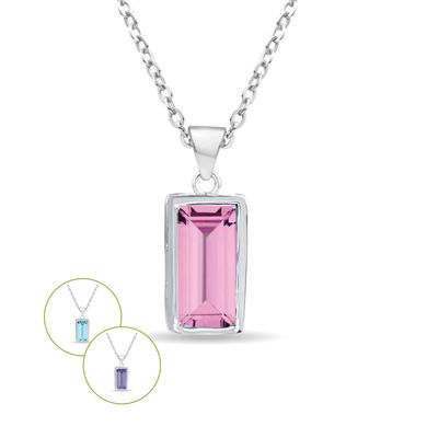 Sterling Silver Swarovski Pendant & Chain