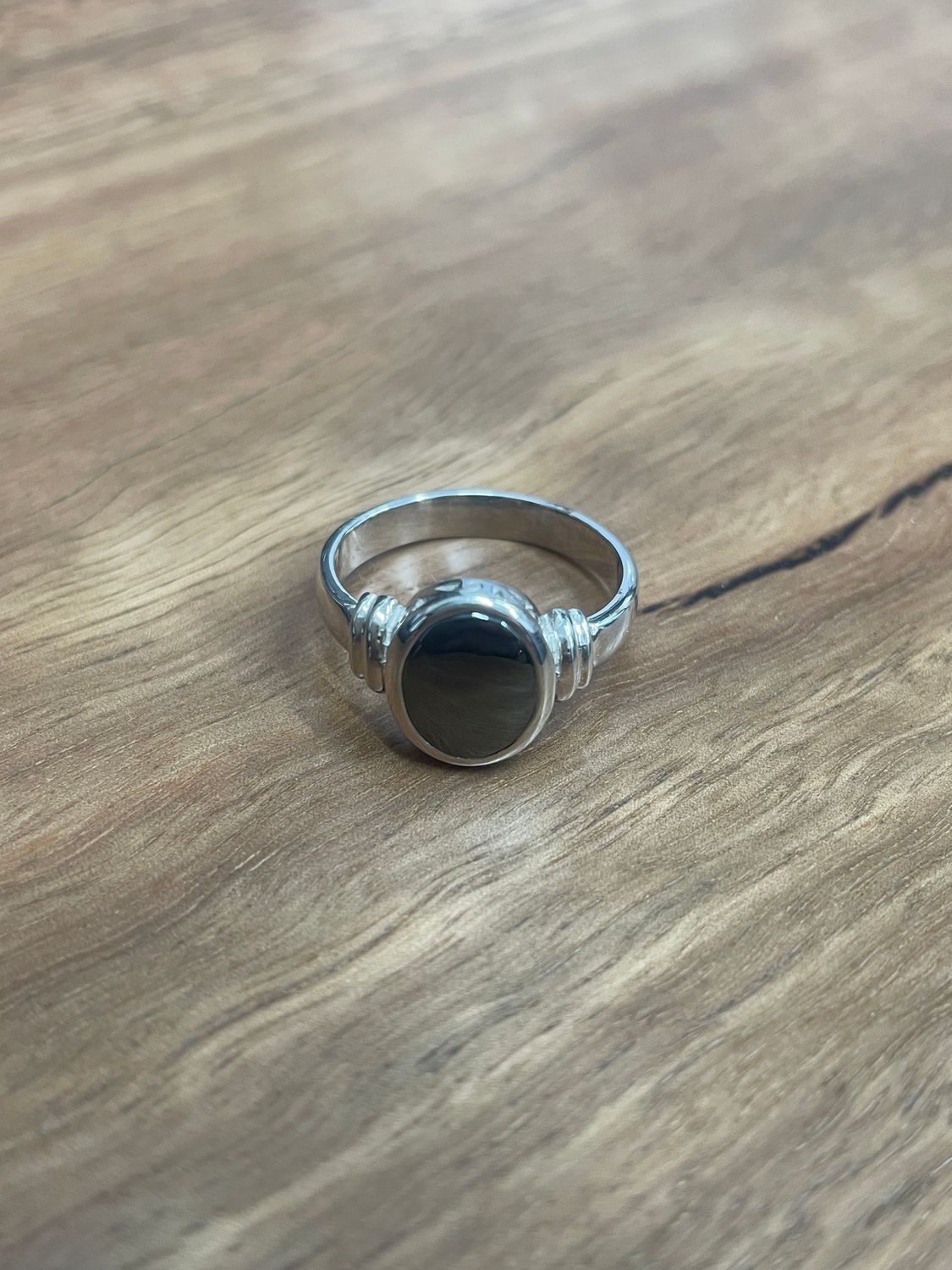 Sterling Silver Hematite Stone Ring