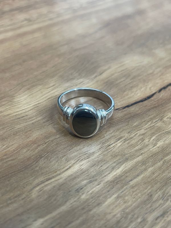 Sterling Silver Hematite Stone Ring