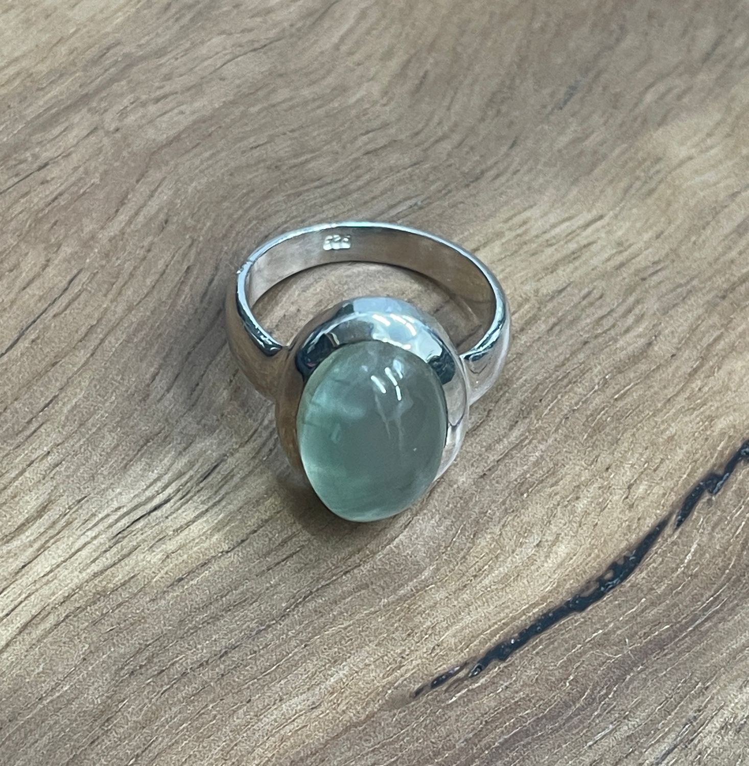 Sterling Silver Prenite Ring