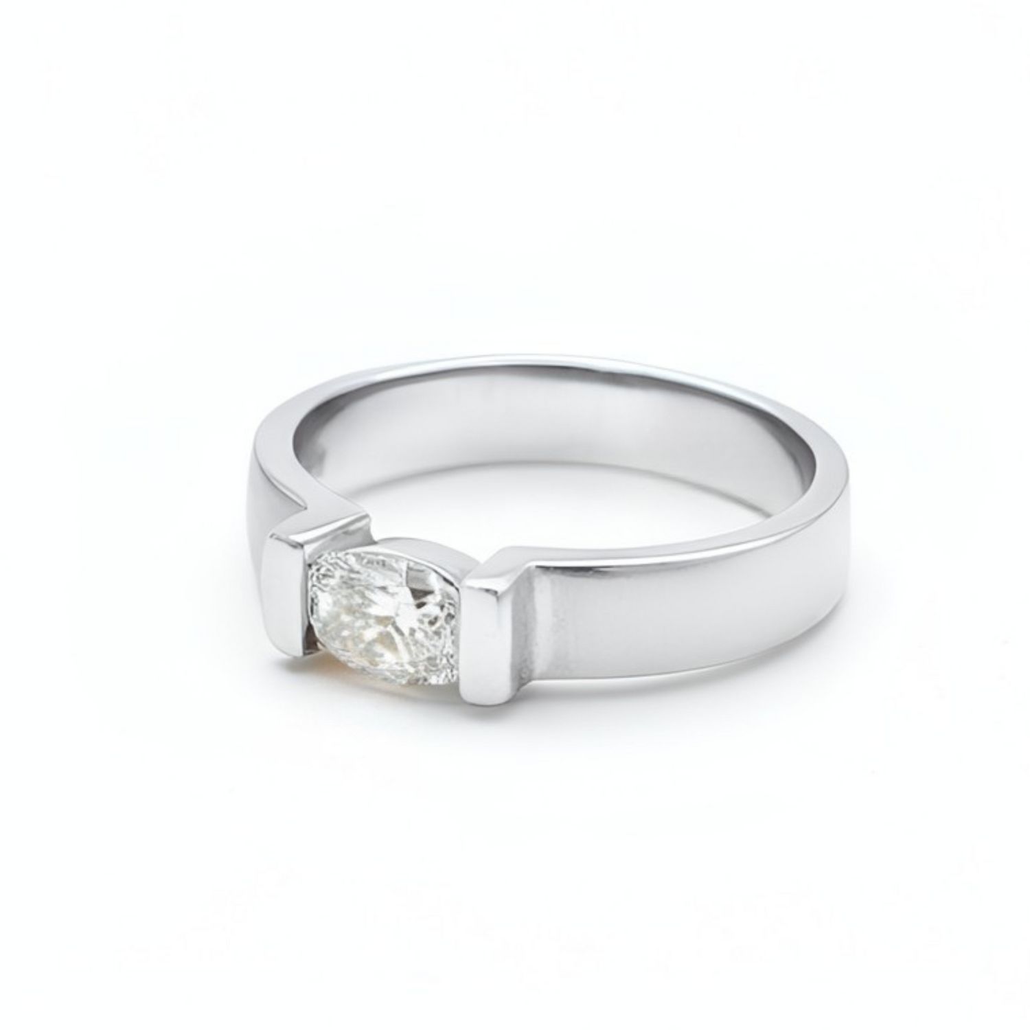 Sterling Silver Oval CZ Ring