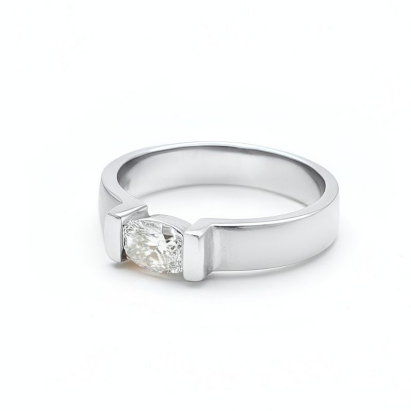 Sterling Silver Oval CZ Ring