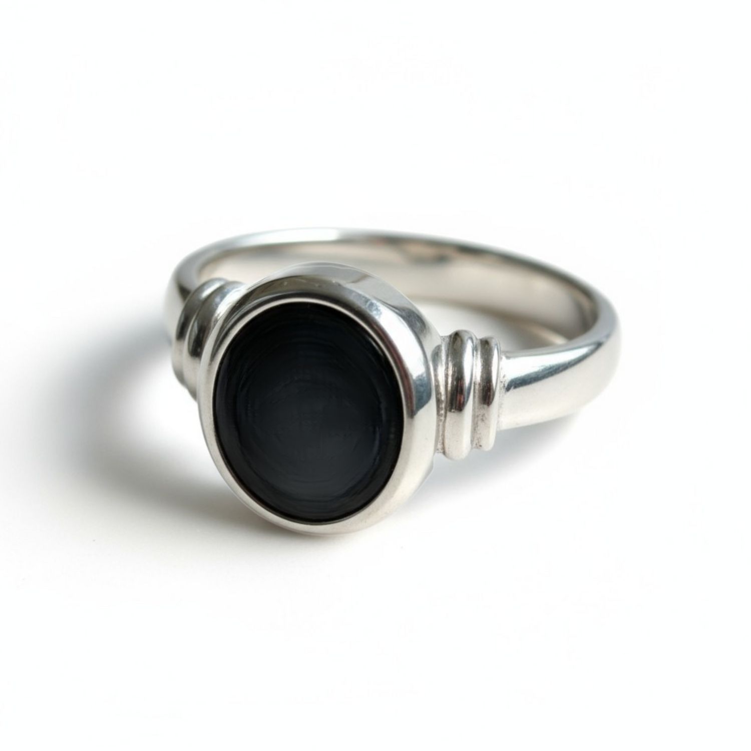 Sterling Silver Hematite Stone Ring