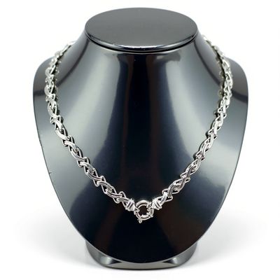 Sterling Silver Fancy Gate Link Necklace