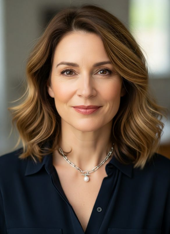 Sterling Silver  Anker Link Chain & Edison Pearl Chain-45cm