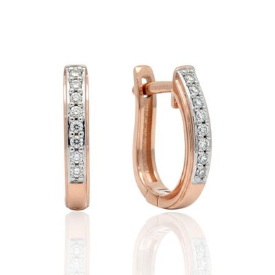 9ct Channel & Bead Set Diamond Huggie Earrings 9ct Channel & Bead Set Diamond Huggie Earrings