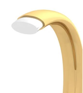 9ct Yellow Gold Filled Oval Bangle 4.5mm