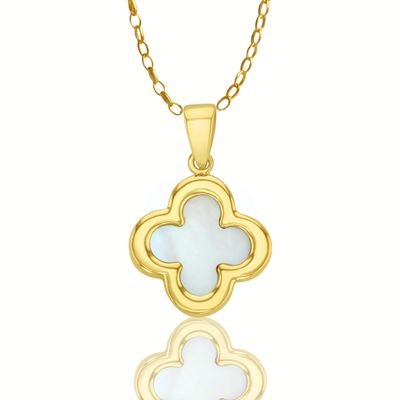 9ct Yellow Gold M.O.P Clover Pendant 9ct Yellow Gold M.O.P Clover Pendant