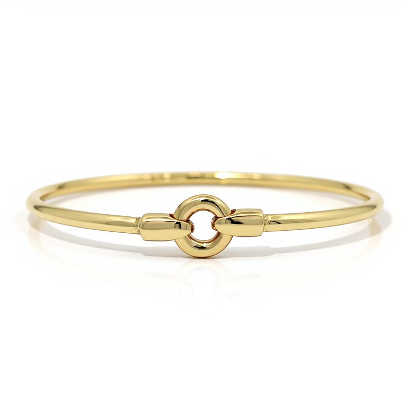 9ct Yellow Open Circle Bangle