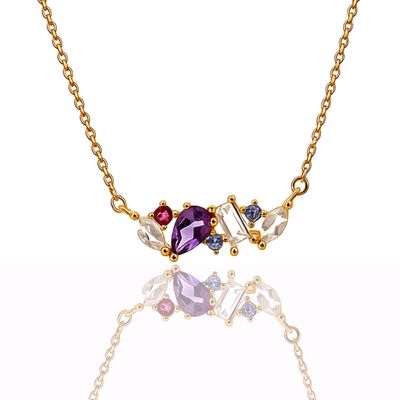 9ct Yellow Multi Stone Sunset Sorbet Necklace