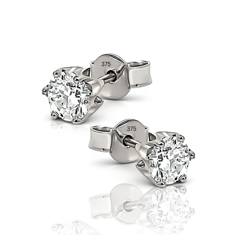 9W LAB Diamond Stud Earrings (Round 1.51ct)