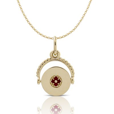 9ct Yellow Gold Ruby Spinner Pendant 9ct Yellow Gold Ruby Spinner Pendant