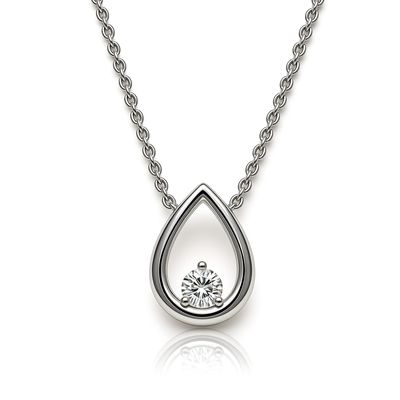 9W Open Pear Shape Diamond Pendant 9W Open Pear Shape Diamond Pendant