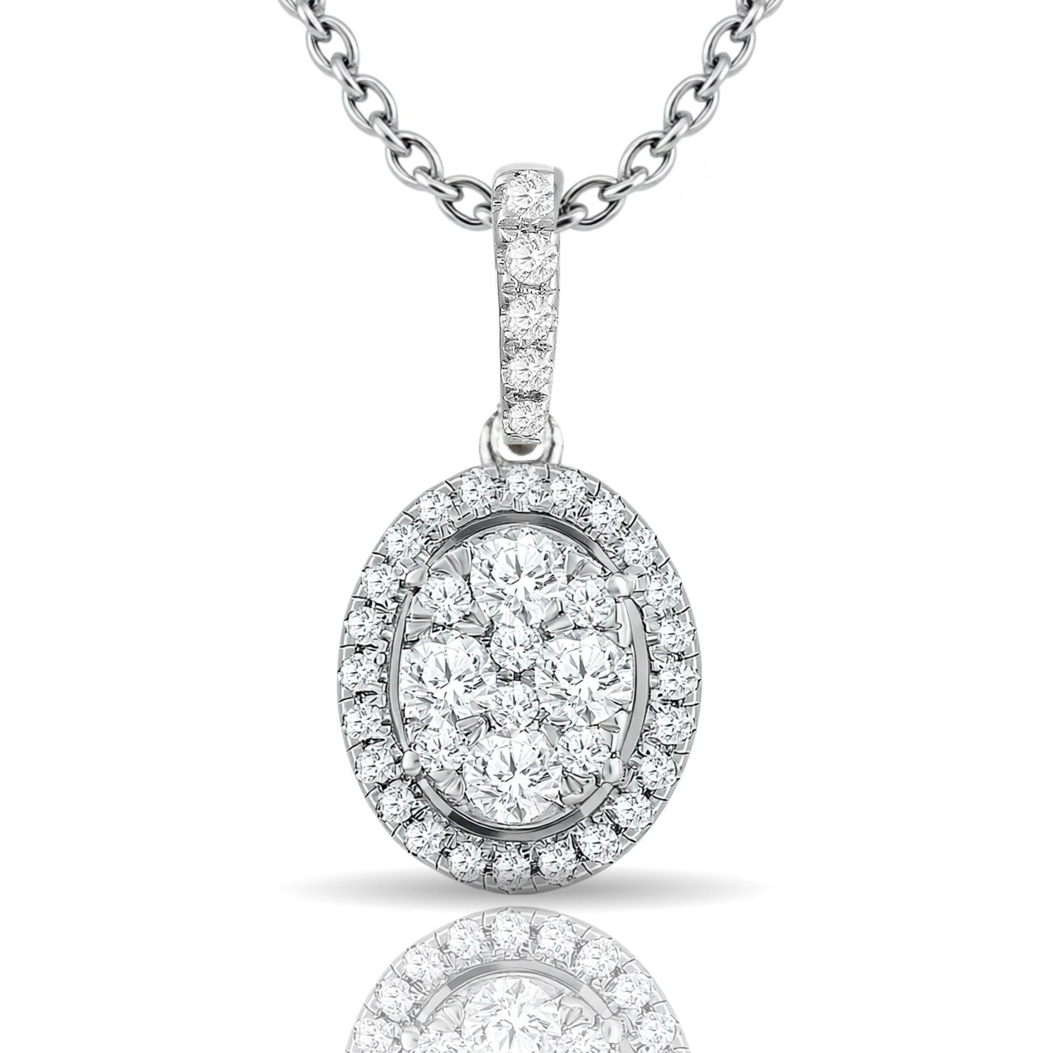 9W Oval Diamond Pendant