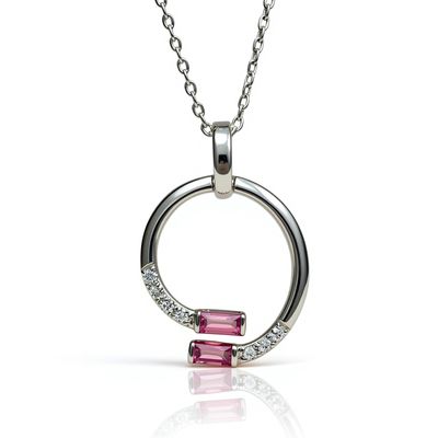 9W Diamond & Pink Tourmaline Pendant 9W Diamond & Pink Tourmaline Pendant