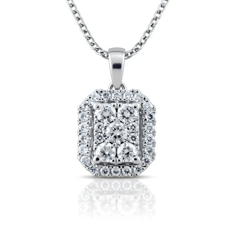 9W Halo Diamond Pendant