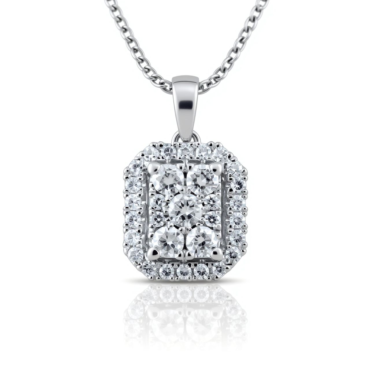 9W Halo Diamond Pendant