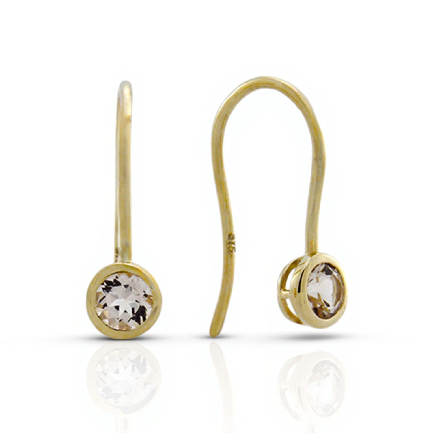 9ct Yellow Morganite Drop Earrings