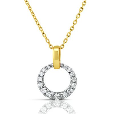 9Y Diamond Open Circle Pendant 9Y Diamond Open Circle Pendant