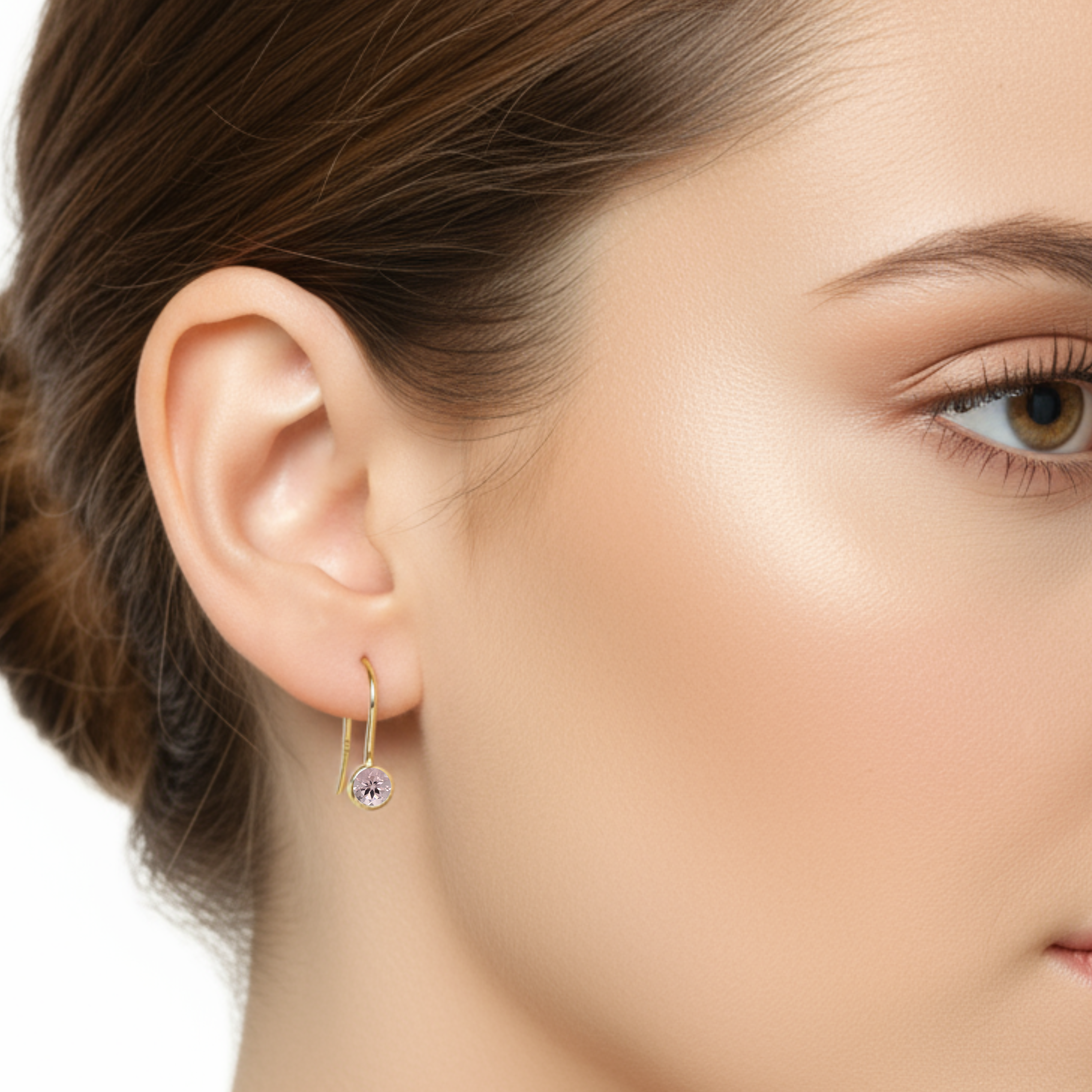 9ct Yellow Morganite Drop Earrings