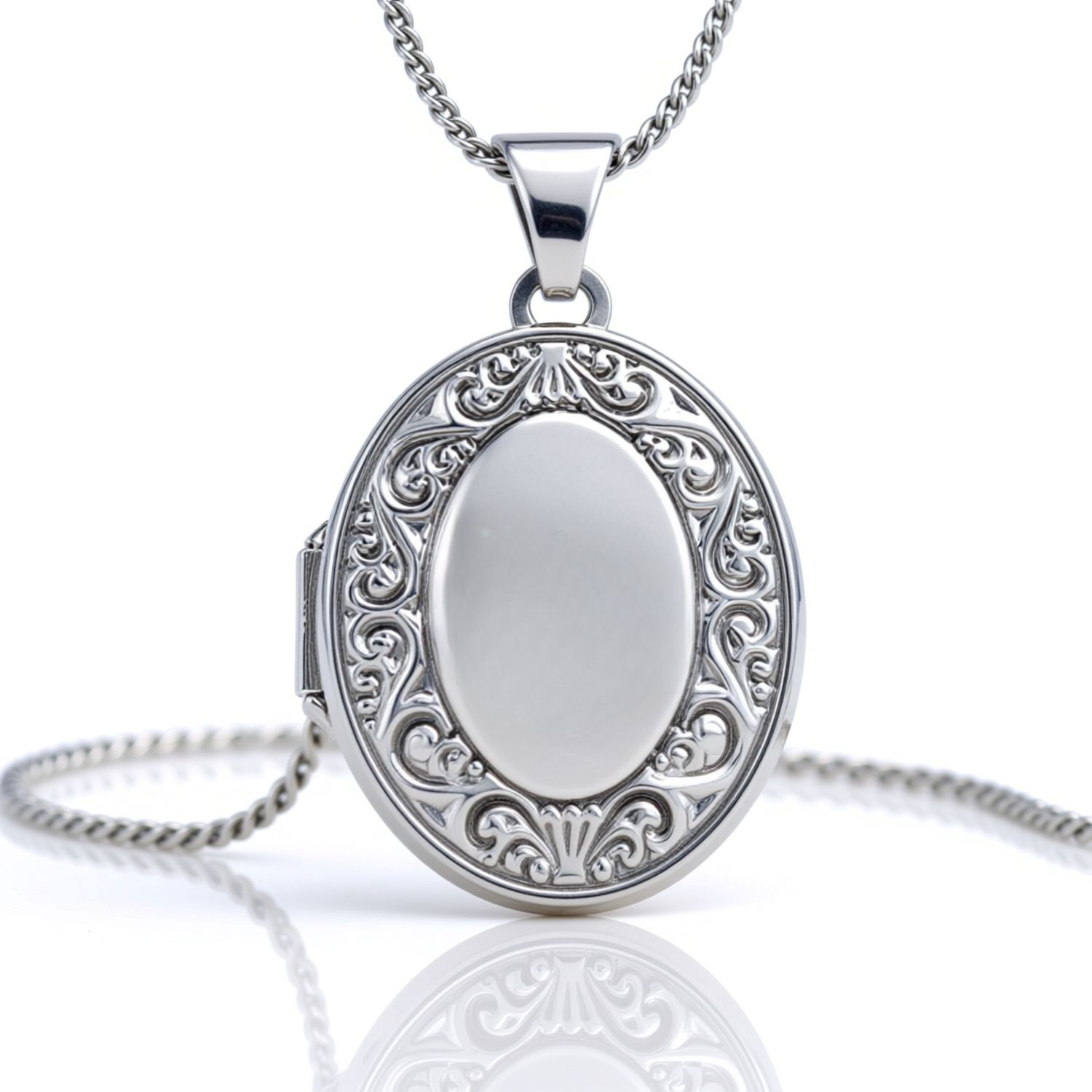 Sterling Silver Oval Locket