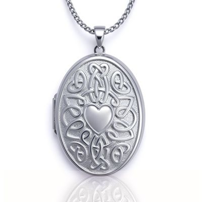 Sterling Silver Celtic 6 Family Photo Locket Sterling Silver Celtic 6 Family Photo Locket