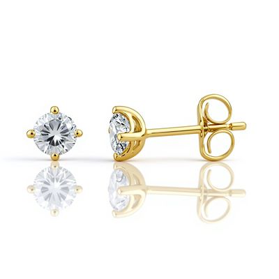 9ct Yellow Gold Lab Diamond Studs
