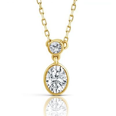 9ct Yellow Lab Grown Diamond Oval Necklace 9ct Yellow Lab Grown Diamond Oval Necklace