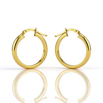 9ct Gold Creole Hoop Earrings