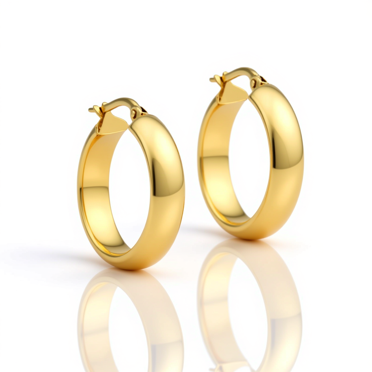 9ct Gold Creole Hoop Earrings