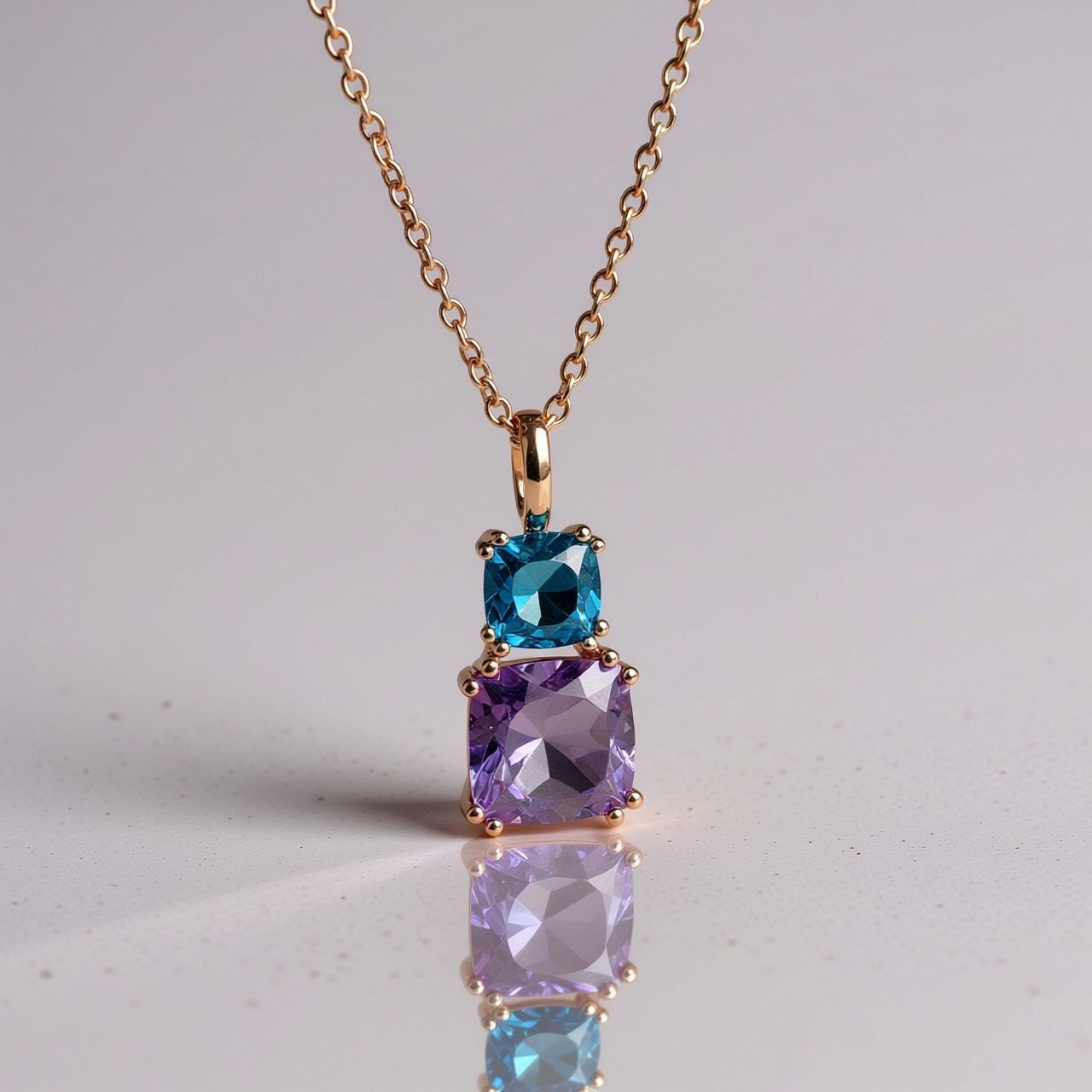 9R Amethyst & London Blue Topaz Pendant 9R Amethyst & London Blue Topaz Pendant