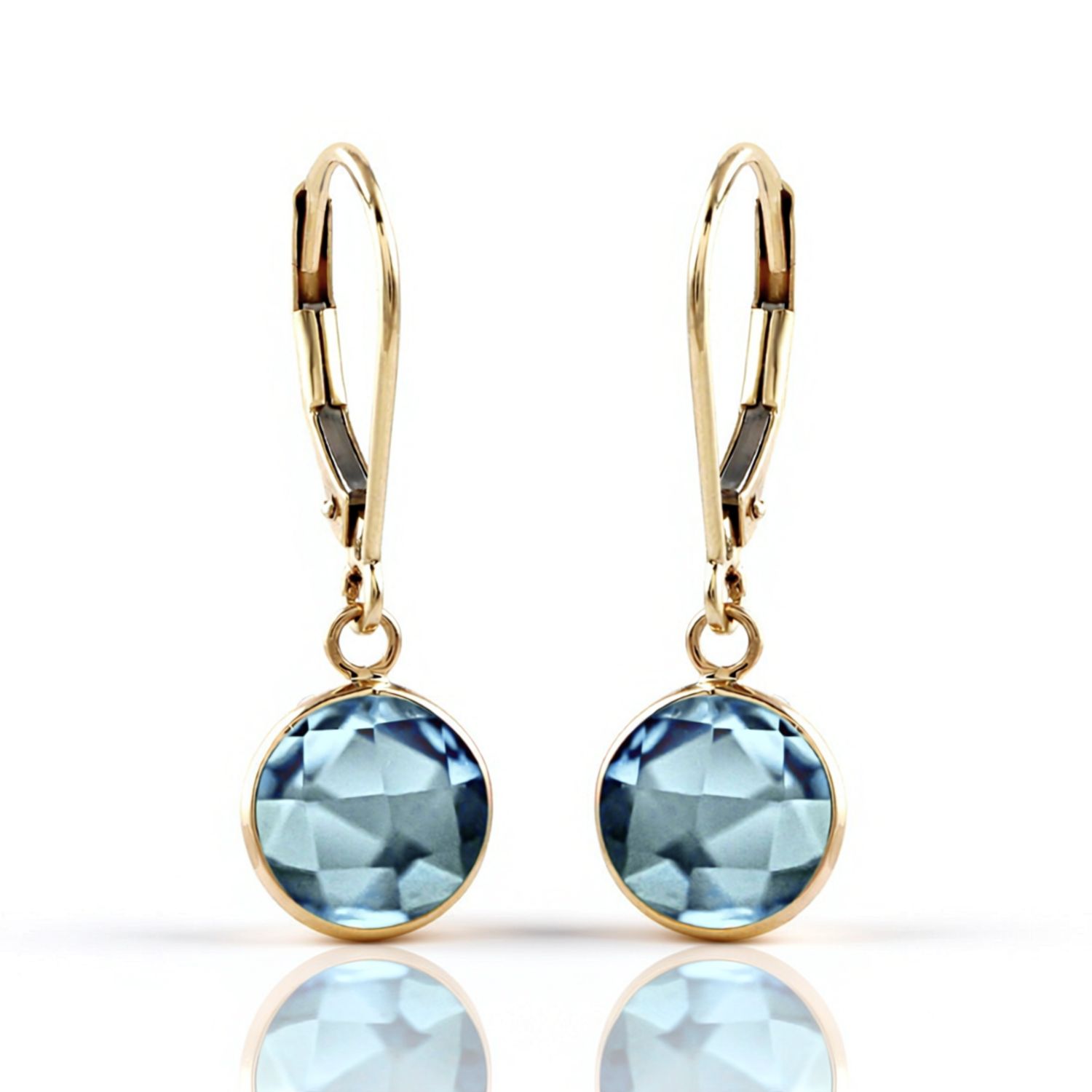 9ct Yellow Topaz Drop Earrings